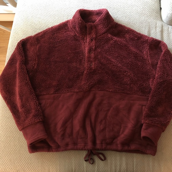 COPY - Snap Front Cozy Sherpa Pullover - Picture 3 of 3